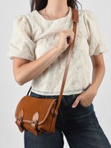 Sac Loulou S La Suite Cuir Paul marius Marron la suite LOULSSUI-vue-porte