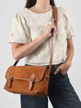 Sac Loulou La Suite Cuir Paul marius Marron la suite LOULOSUI-vue-porte