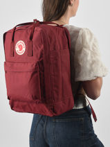 Rugzak 1 Compartiment Met 17" Laptopvak Fjallraven Rood kanken 23525-vue-porte