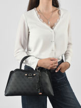 Handtas Lindsey Guess Grijs lindsey SG974906-vue-porte