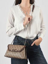 Sac Bandouli�re Lindsey Guess Beige lindsey SG974921-vue-porte