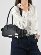 Bowlingtas K Ikon Leder Karl lagerfeld Zwart k ikon B3W30119-vue-porte