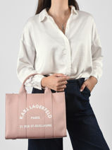 Sac Port� Main Rsg Coton Karl lagerfeld Rose rsg A1W50010-vue-porte