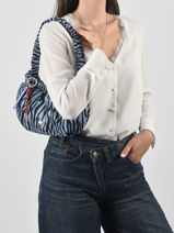 Sac Port� �paule Tjw Icon Polyester Tommy hilfiger Bleu tjw icon AW18882-vue-porte