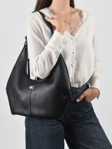 Sac Port� �paule Tjw Slouchy Tommy hilfiger Noir tjw slouchy AW18776-vue-porte