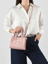 Sac Bandouli�re Rsg Coton Karl lagerfeld Rose rsg A3W50118-vue-porte