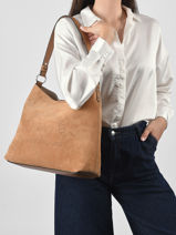 Schoudertas K Daily Leder Karl lagerfeld Bruin k daily B3W30346-vue-porte