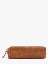 Trousse Cuir Milano Marron velvet VE22116O