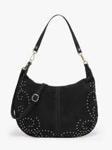 Sac Port� �paule Velvet Milano Noir velvet VE26061