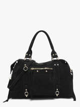 Sac Port� �paule A4 Velvet Milano Noir velvet VE24095O