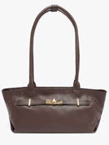 Baguette-tas Caviar Leder Milano Bruin caviar CA26067