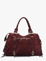 Sac Port� �paule A4 Velvet Milano Rouge velvet VE24095O