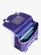 Cartable � Roulettes 2 Compartiments K-pop demon hunters Violet huntrix 26AJ203O-vue-porte