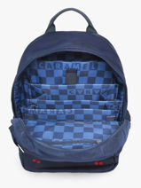 Rugzak 2 Compartimenten Caramel et cie Blauw boheme FI-vue-porte