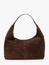 Sac Port� �paule Velvet Croco Cuir Milano Marron velvet croco CV26061