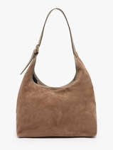 Schoudertas Velvet Caviar Leder Milano Beige velvet caviar VC26062