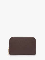 Porte-monnaie Cuir Milano Marron caviar CA19043O