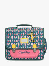 Cartable Enfant 2 Compartiments Cameleon Bleu retro CA35