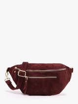 Heuptasje Leder Milano Rood velvet VE24119O