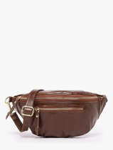 Sac Banane Cuir Milano Marron shiny sauvage SS24119