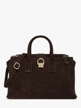 Handtas M Equestre Croco Leder Etrier Bruin equestre croco EEQC142M
