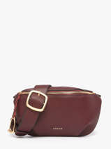 Sac Banane Torsade Cuir Etrier Rouge torsade ETOS022M