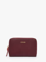 Portefeuille Torsade Leder Etrier Violet torsade ETOS090M