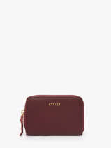 Portefeuille Torsade Leder Etrier Rood torsade ETOS096M
