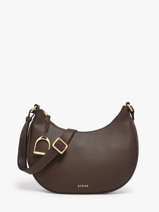 Sac Bandouli�re Torsade Cuir Etrier Marron torsade ETOS167M