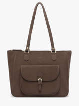 Sac Port� �paule Eve Hexagona Marron eve 6520335