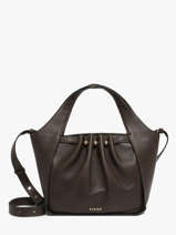 Sac Port� �paule Foudre Cuir Etrier Marron foudre EFOD238M
