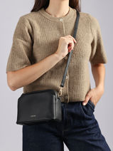 Cross Body Tas Torsade Leder Etrier Zwart torsade ETOS227S-vue-porte
