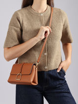 Sac Bandouli�re S Torsade Cuir Etrier Marron torsade ETOS169S-vue-porte