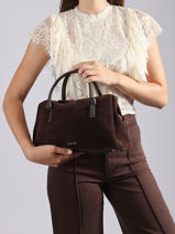 Sac Port� Main Sienne Cuir Etrier Marron sienne ESIN220M-vue-porte