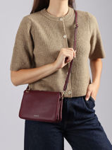 Sac Bandouli�re Tradition Cuir Etrier Violet tradition ETRA0143-vue-porte