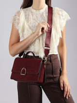 Cross Body Tas M Altesse Suede Etrier Violet altesse suede EASU048M-vue-porte