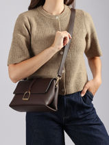 Cross Body Tas M Torsade Leder Etrier Bruin torsade ETOS169M-vue-porte