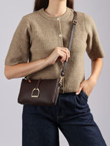 Cross Body Tas Torsade Leder Etrier Bruin torsade ETOS0142-vue-porte