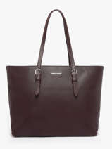 Cabas Saffiano Polyurethane David jones Marron saffiano 5