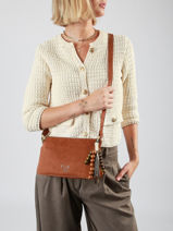 Sac Bandouli�re Ginseng Woomen Marron ginseng WGIN01-vue-porte