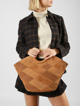 Handtas Neflier Patchwork Woomen Bruin neflier patchwork WNET01-vue-porte