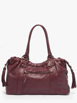 Sac Port� �paule Cow Cuir Basilic pepper Rouge cow BCOW89
