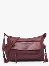 Cross Body Tas Cow Leder Basilic pepper Rood cow BCOW86