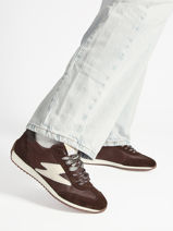Sneakers June En Cuir Semerdjian Marron women JUNEE278-vue-porte