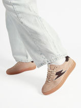 Sneakers Uit Leder Semerdjian Roze women LEEE434-vue-porte