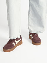 Sneakers En Cuir Gola Rouge women CLA589LC-vue-porte