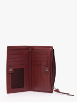 Portefeuille Cuir Biba Rouge wallet VAW3L-vue-porte