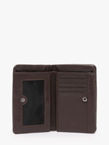 Portefeuille Wallet Leder Biba Bruin wallet SFM4L-vue-porte