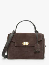 Sac Bandouli�re Suede Grace Cuir Lancaster Marron suede grace 71