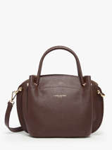Sac � Main Foulonne Double Cuir Lancaster Marron foulonne double louisa 18